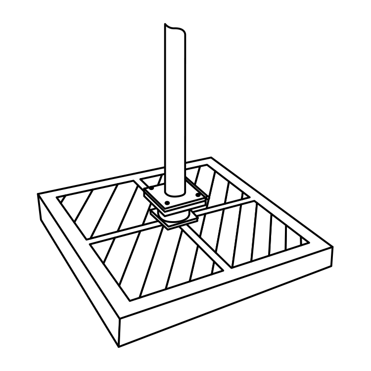 Fundamentrahmen (schwimmender Einbau)